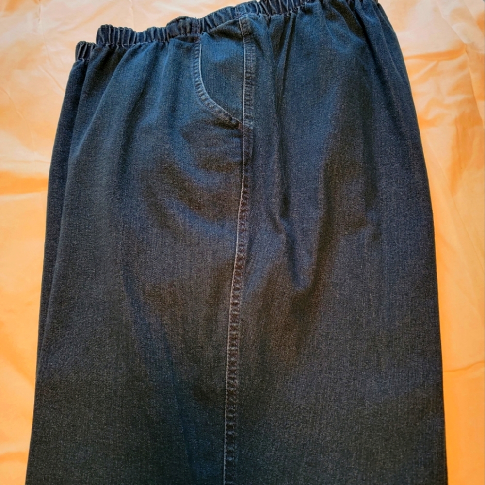 Pull on denim jeans